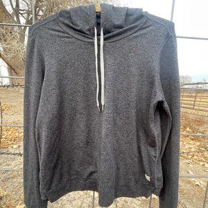 Vuori Heather Grey Women's Essential Cropped Hoodie Size Small